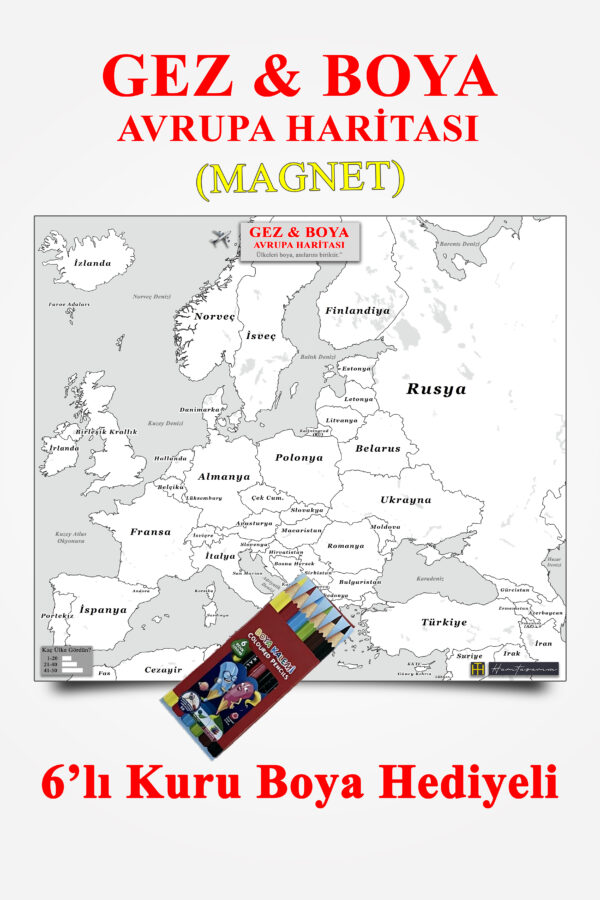 Gez Boya Avrupa Haritası Magnet